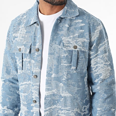 Frilivin - Conjunto Camisa Sobre y Jean Regular Fit D01 Azul Denim