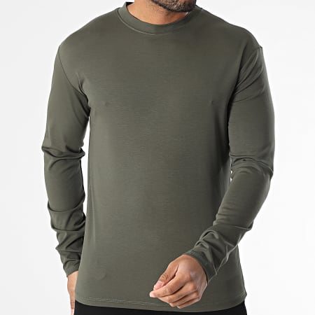 Frilivin - Tee Shirt Manches Longues 049 Vert Kaki Foncé