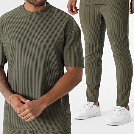 Frilivin - Ensemble Tee Shirt Et Pantalon 149 Vert Kaki