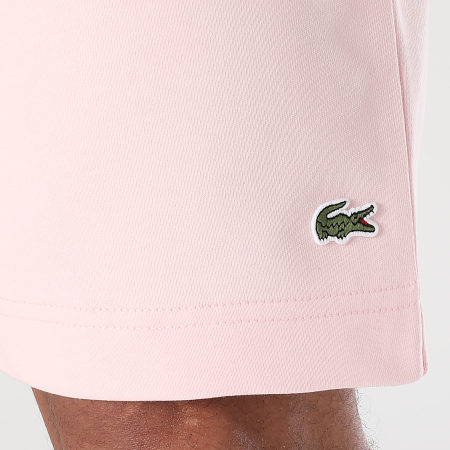 Lacoste - Short Jogging Logo Brodé Crocodile Rose