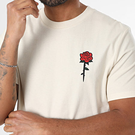 Luxury Lovers - Pink Color Beige Chiné Tee Shirt And Jogging Short Set