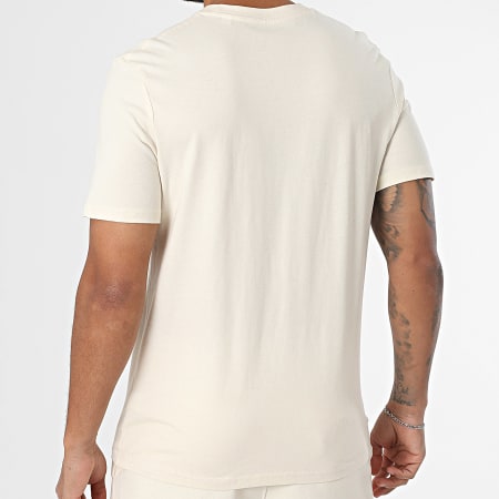 Luxury Lovers - Pink Color Beige Chiné Tee Shirt And Jogging Short Set