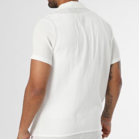 MTX - Ensemble Chemise Manches Courtes Et Short Jogging Texturé 019 Blanc