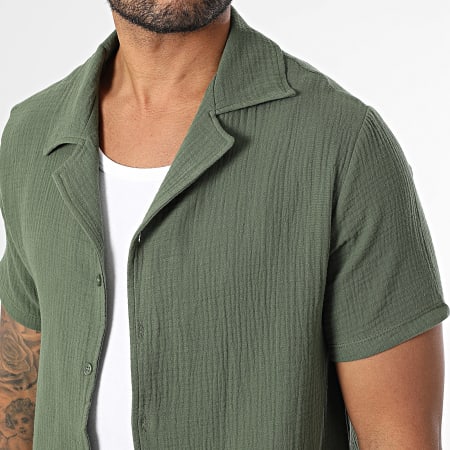 MTX - Ensemble Chemise Manches Courtes Et Short Jogging Texturé 019 Vert Kaki