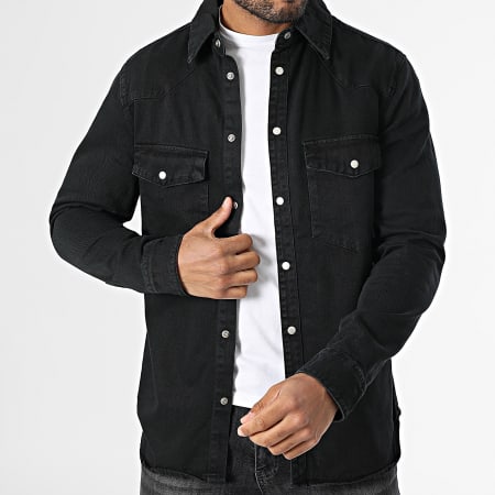 MTX - Camisa Jean Manches Largas Y99 Negro