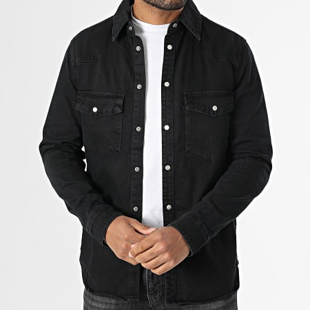 MTX - Camisa Jean Manches Largas Y99 Negro