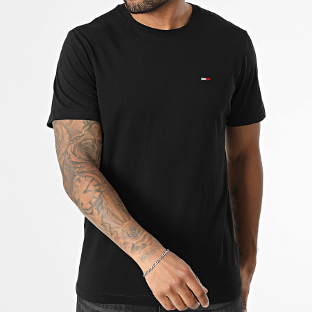 Tommy Jeans - Tee Shirt Slim Jersey 9598 Noir