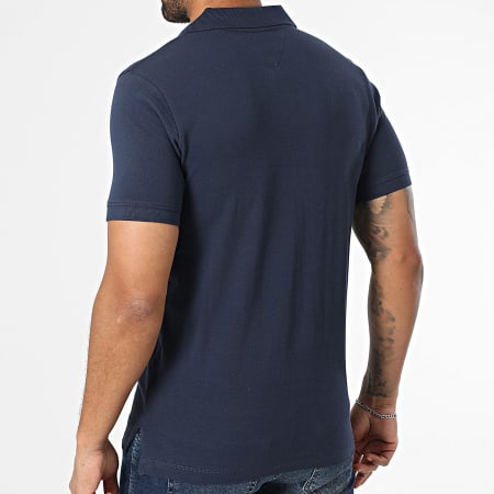 Tommy Jeans - Polo Manches Courtes Slim Placket 5370 Bleu Marine