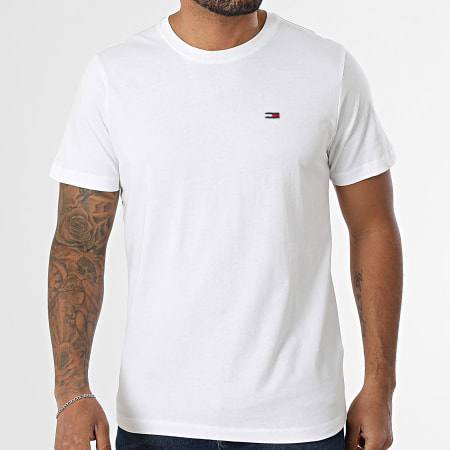 Tommy Jeans - Tee Shirt Slim Jersey 9598 Blanc