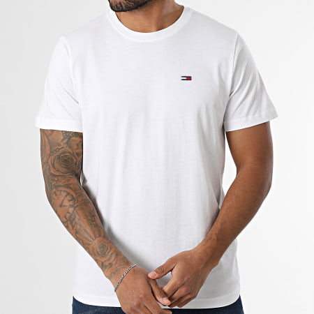 Tommy Jeans - Tee Shirt Slim Jersey 9598 Blanc