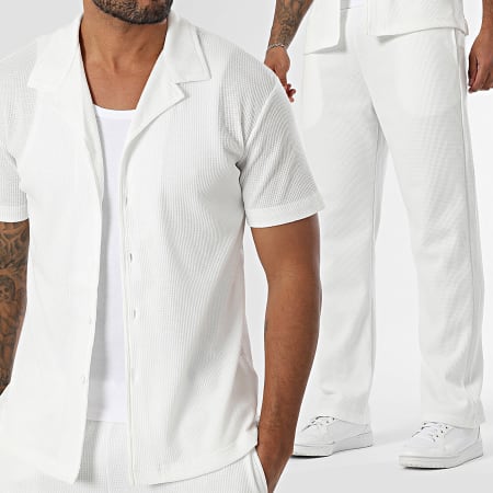 Classic Series - 430 Wit overhemd en witte broek met korte mouwen