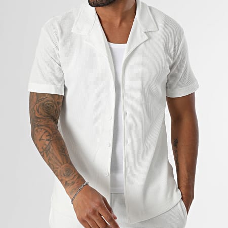 Classic Series - 430 Wit overhemd en witte broek met korte mouwen