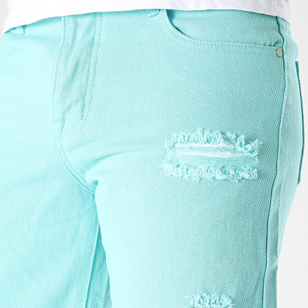 Frilivin - Short Jean 512 Bleu Turquoise