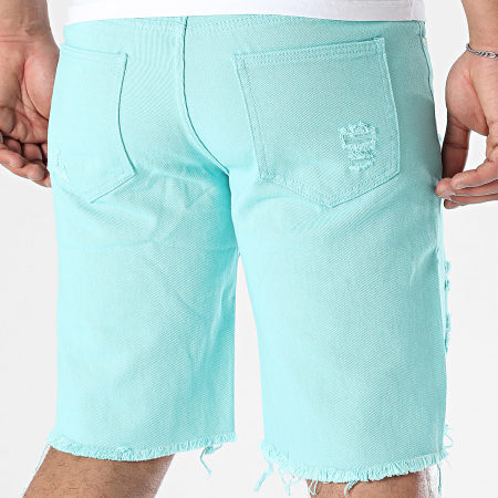 Frilivin - Short Jean 512 Bleu Turquoise