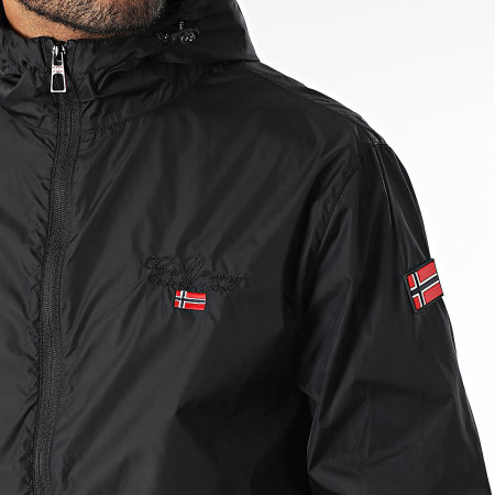 Geographical Norway - Coupe-Vent Capuche Zippé 608 Noir