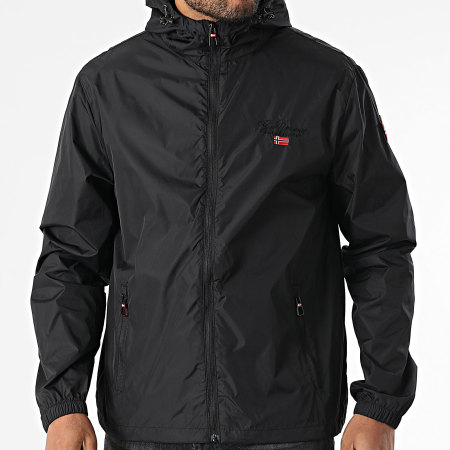 Geographical Norway - Coupe-Vent Capuche Zippé 608 Noir