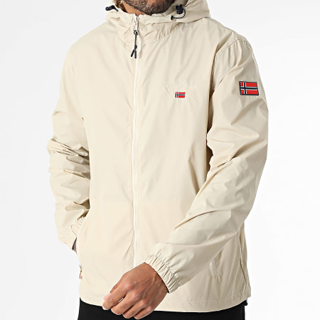 Geographical Norway - Coupe-Vent Capuche Zippé 052 Beige