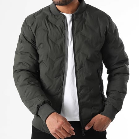 Kymaxx - Veste Bomber Vert Kaki Foncé
