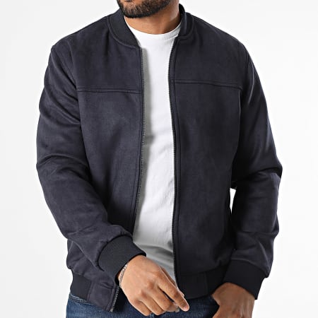Armita - Veste Bomber Suédine 520 Bleu Marine