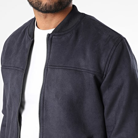 Armita - Veste Bomber Suédine 520 Bleu Marine
