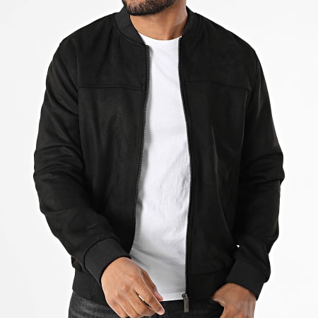 Armita - Veste Bomber Suédine 520 Noir