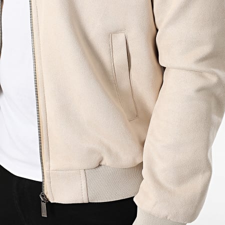 Armita - Veste Bomber Suédine 520 Beige Clair