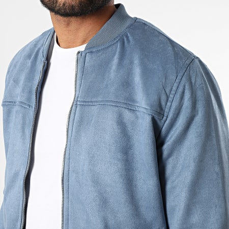 Armita - Veste Bomber Suédine 520 Bleu Indigo