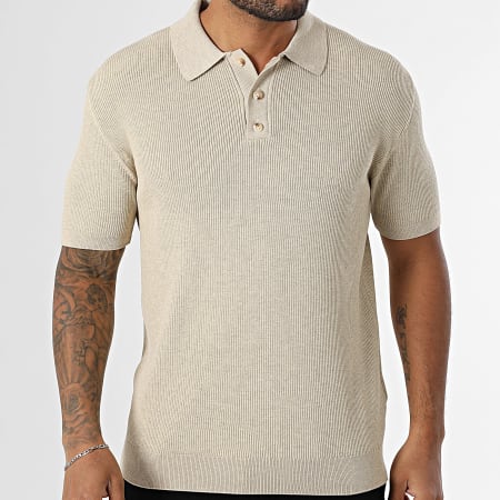 Classic Series - Polo Manches Courtes Côtelé 572 Beige