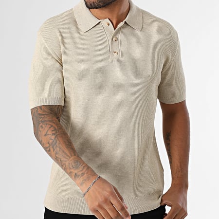 Classic Series - Polo Manches Courtes Côtelé 572 Beige