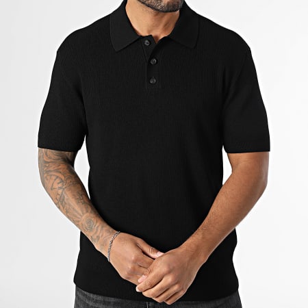 Classic Series - Polo Manches Courtes Côtelé 572 Noir