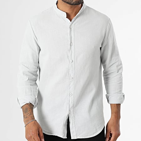 KZR - Chemise Manches Longues Col Officier 053 Gris