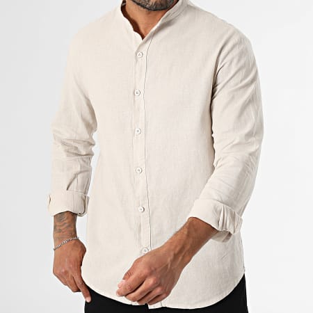 KZR - Chemise Manches Longues Col Officier 053 Beige