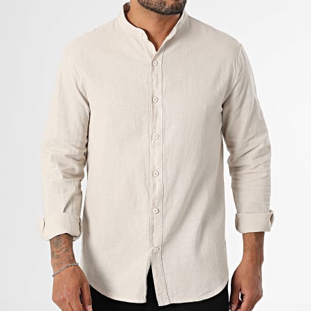 KZR - Chemise Manches Longues Col Officier 053 Beige