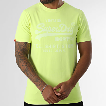 Superdry - Tee Shirt Vintage Logo Neon Relaxed M1012119A Amarillo