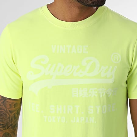 Superdry - Tee Shirt Vintage Logo Neon Relaxed M1012119A Amarillo