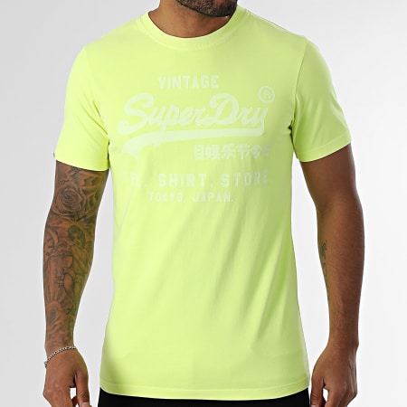 Superdry - Tee Shirt Vintage Logo Neon Relaxed M1012119A Amarillo