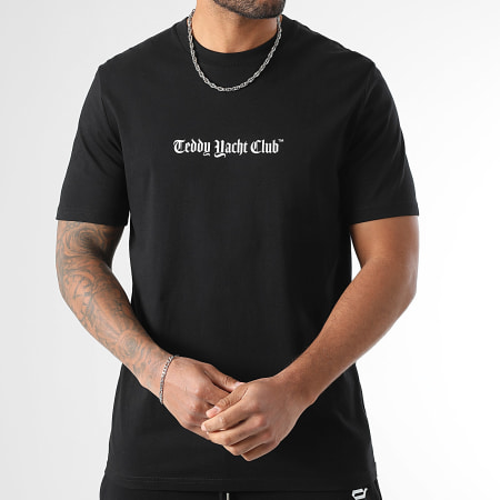Teddy Yacht Club - Ensemble Tee Shirt Et Short Jogging Art Series Dripping Noir