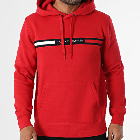 Tommy Hilfiger - Sweat Capuche Hilfiger Chest Insert 7361 Rouge