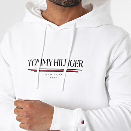 Tommy Hilfiger - Sweat Capuche Brand Love Hilfiger 0534 Blanc