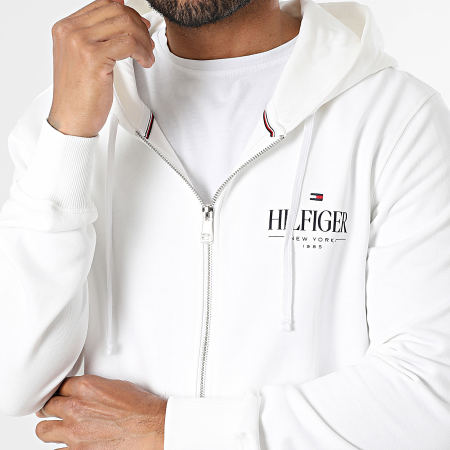 Tommy Hilfiger - Sudadera Capucha Con Cremallera Hilfiger Stacked 9375 Beis Claro