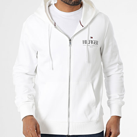 Tommy Hilfiger - Sudadera Capucha Con Cremallera Hilfiger Stacked 9375 Beis Claro
