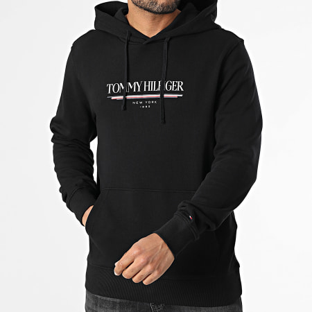 Tommy Hilfiger - Sweat Capuche Brand Love Hilfiger 0534 Noir