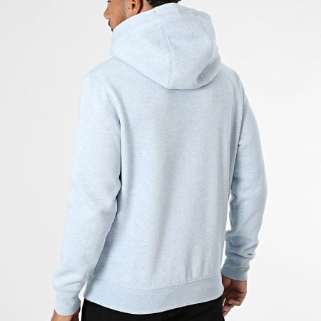 Tommy Hilfiger - Sweat Capuche Tommy Logo 1599 Bleu Clair Chiné