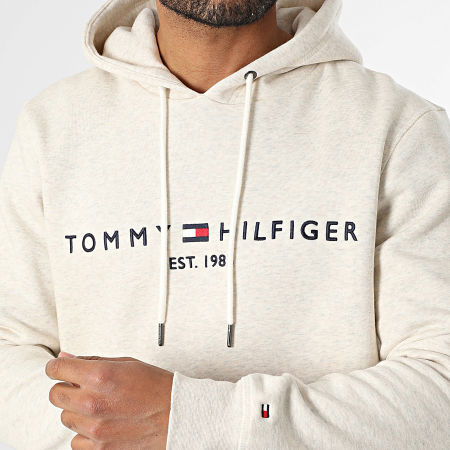 Tommy Hilfiger - Sweat Capuche Tommy Logo 1599 Beige Chiné