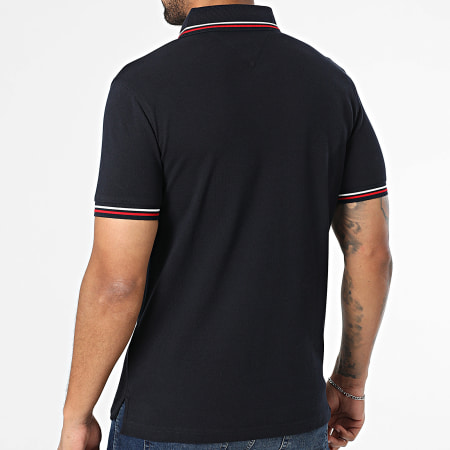 Tommy Hilfiger - Polo Manches Courtes Slim Fit Tipped 7346 Bleu Marine