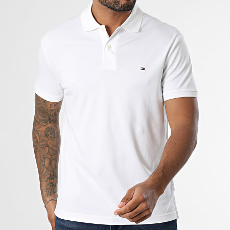 Tommy Hilfiger - Polo Manches Courtes Liquid Cotton Essential 5585 Blanc