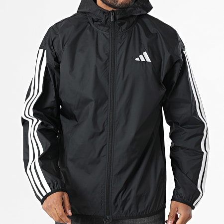 Adidas Sportswear - Veste Capuche Zippée A Bandes 3 Stripes JE6325 Noir