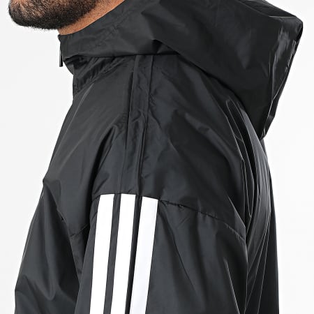 Adidas Sportswear - Veste Capuche Zippée A Bandes 3 Stripes JE6325 Noir