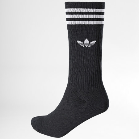 Adidas Originals - Lot De 10 Paires De Chaussettes 3 Stripes Crew JY0231 Blanc Noir