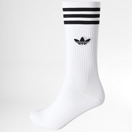 Adidas Originals - Lot De 10 Paires De Chaussettes 3 Stripes Crew JY0231 Blanc Noir